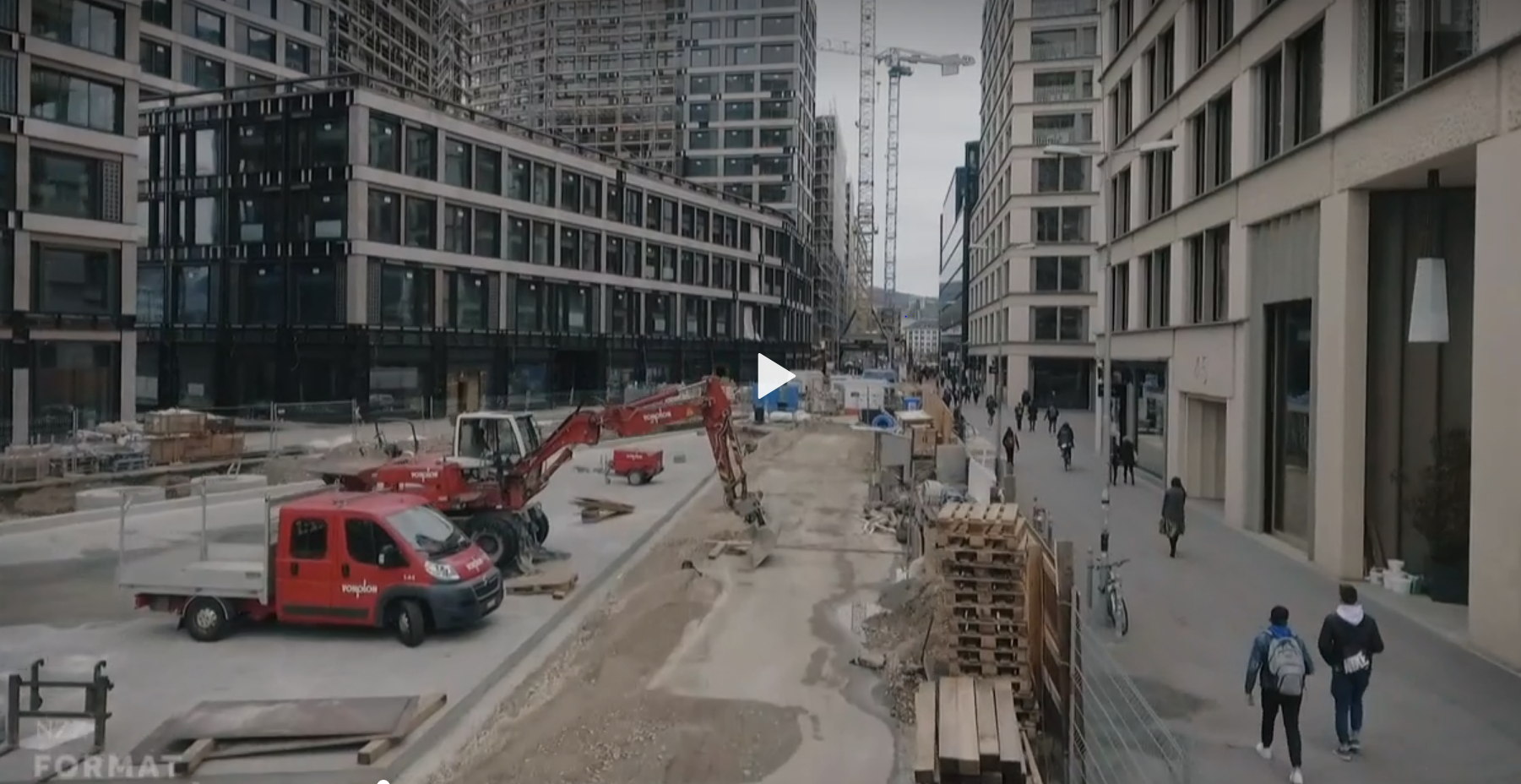 Baustelle Vonplon Strassenbau AG Europaallee Zürich
